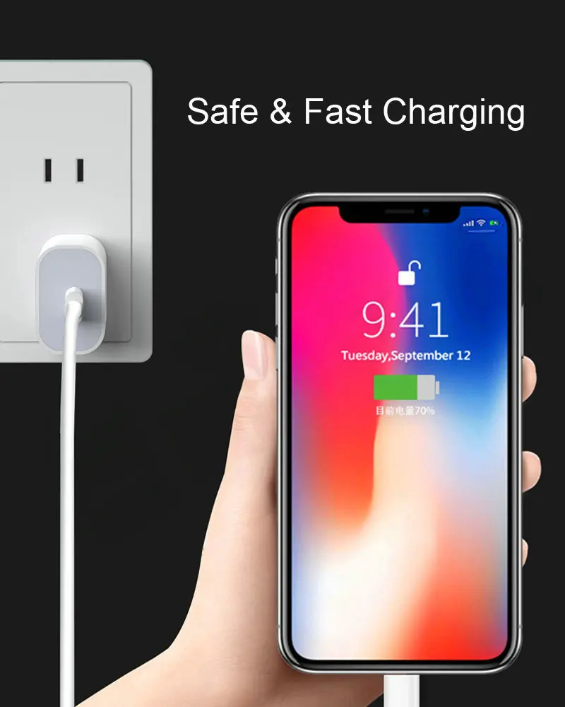 PD Charger Fast Charging Charger Cable Kit for Iphone 13 12 11 pro max ipad Airpods Apple Watch EU US Plug Type C Adapter 65 watt car charger