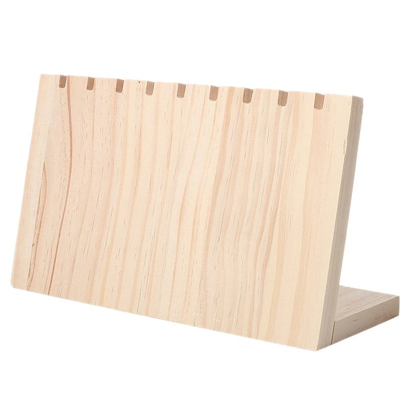 

9 Bit Wood Jewelry Collection Display Necklace Earrings Bracelets Rings Storage Display Bracket Holder Showcase Organizer