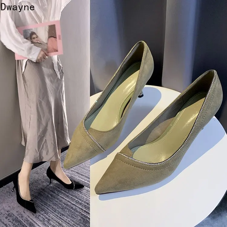 

Concise Elegant High Heels Sexy Wild Womens Shoes 2019 New Temperament Single Shoe Pointed Stiletto Work Shoes Party Dress Pumps