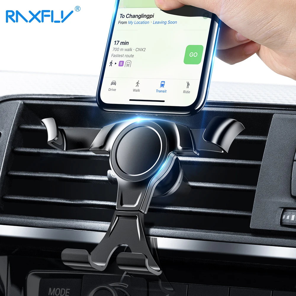 

RAXFLY Gravity Holder For Phone in Car Phone Holder For Samsung Huawei Air Vent Phone Mount Holder For Car Phone Stand Support