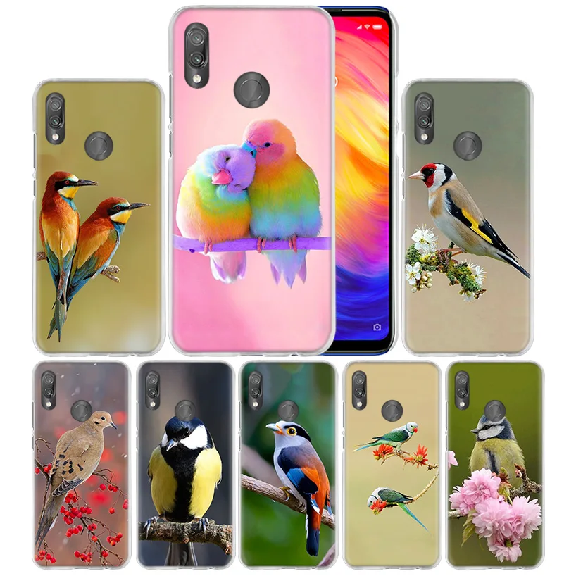 Чехол для Xiaomi Redmi Note 7 7A фотоаппаратов моментальной печати 7S 6 6A 5 Y3 K20 mi 8 до 9 лет CC9 CC9E A1 A2 A3 играть F1 Lite Pro Plus милые птицы