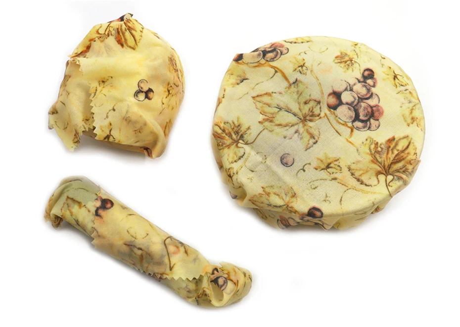 Многоразовая упакованная пищевая консервация пчелиный воск обернутый тканевый чехол пчелиный воск ткань может быть настроен Размер рисунка