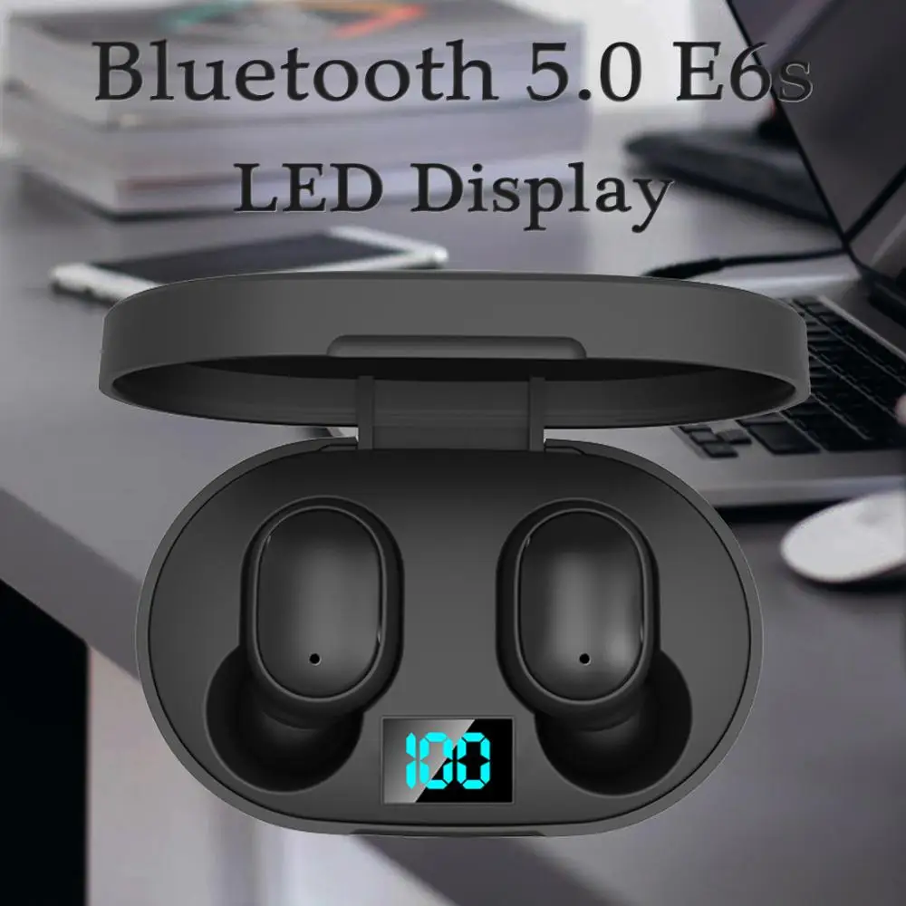 E6S TWS Bluetooth 5,0 наушники для Xiaomi Airdots беспроводные наушники гарнитура с шумоподавлением Микрофон для Redmi iPhone huawei samsung