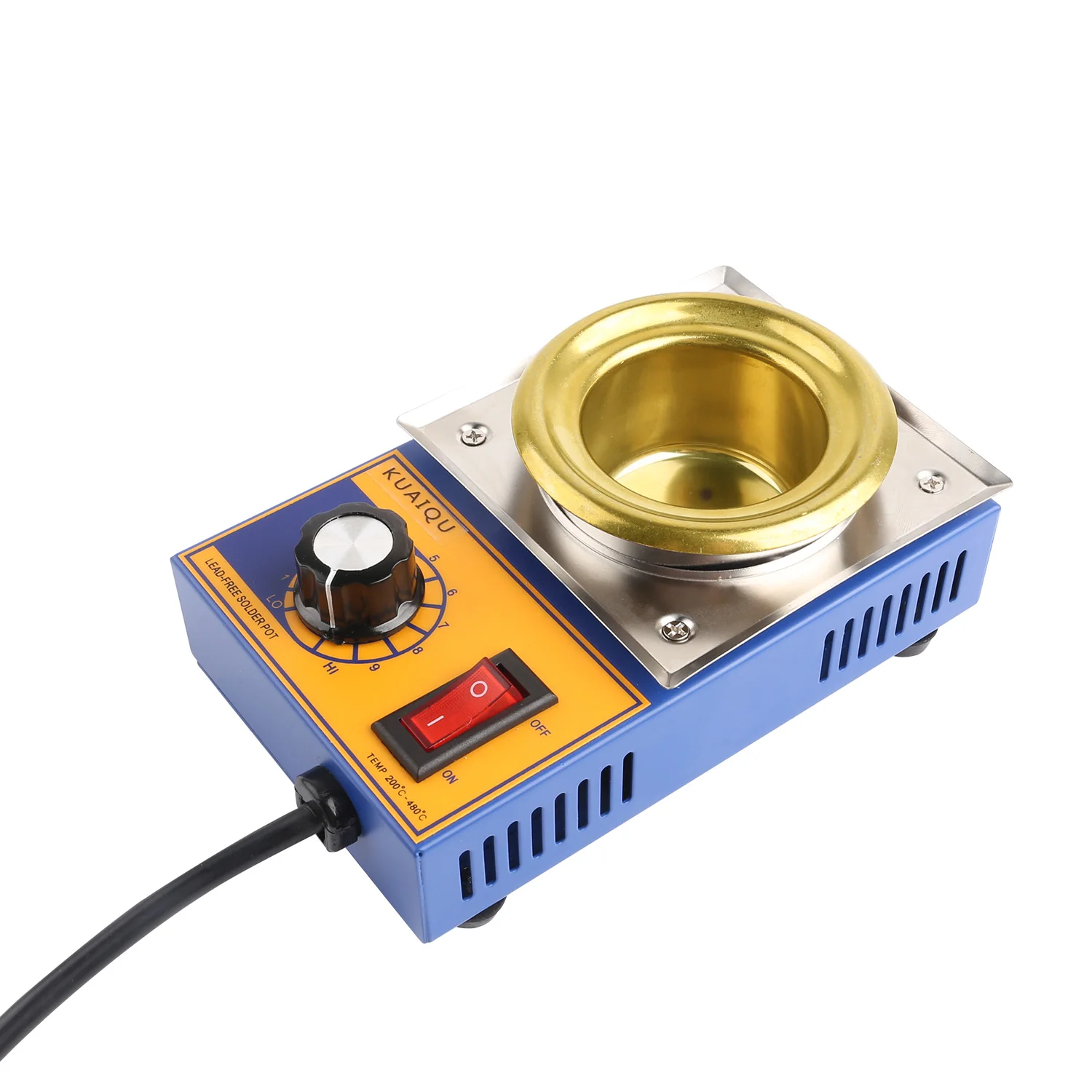 electric solder 300W Portable Solder Pot Tin Melting Furnace Handheld Adjustable Temperature Control Desoldering Bath Tool 200-480 Celsius soldering irons & stations