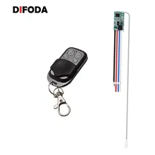 QIACHIP 433 МГц переключатель дистанционного управления DC 5 в 12 В мини светодиодный светильник реле приемника с передатчиком дистанционного управления Умный дом