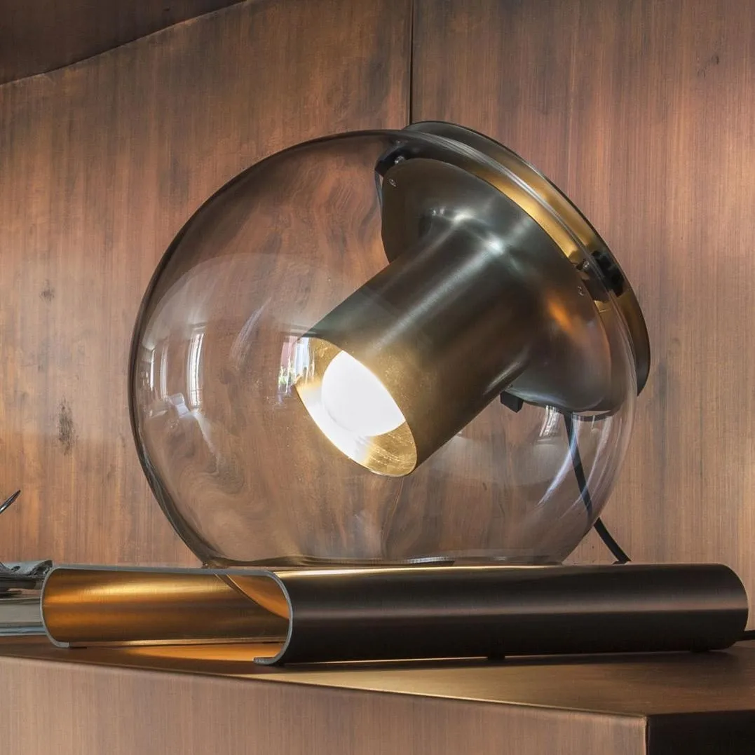 

Concise Glass Sphere Desk Lamp Designer Post Modern Home Furnishing Industry Wind A Living Room Desk Bedroom Bedside Desk Lamp
