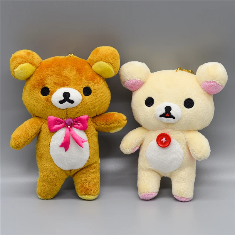 1 шт. 15 см Kawaii Rilakkuma Teddy брелок с плюшевым медведем Toy мягкое животное коричневый