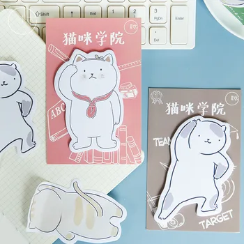 

30 Pages/Pack Cute Student Cat Memo Pad School Office Supply Paper Notepad Sticky Note Student Stationery Kid Gift