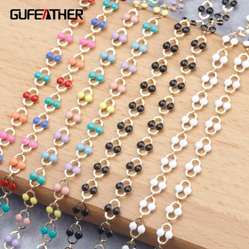 

GUFEATHER C144,jewelry accessories,diy chain,18k gold plated,0.3 microns,hand made,diy bracelet necklace,jewelry making,1m/lot