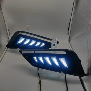 

led dr daytime running light for MG MG6 2018 2019 2020 with Dynamics moving flash turn signal and blue night light