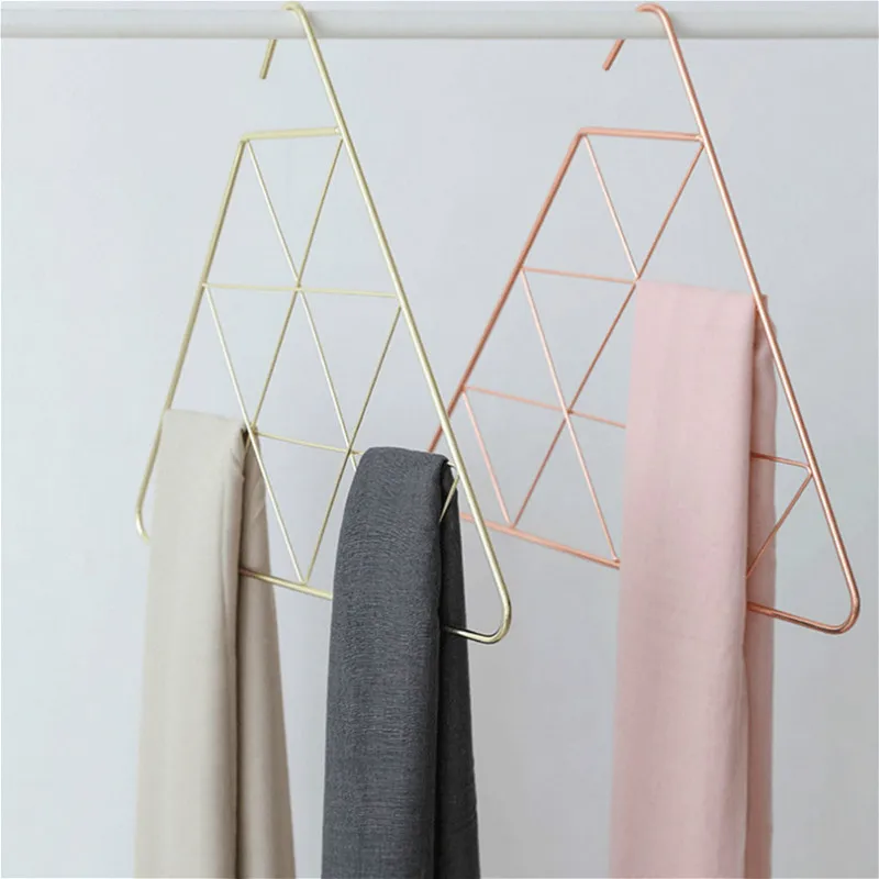 

Kitchen Towel Rack Tissue Paper Roll Holder Scarves Geometric Dish Cloth Stand Bathroom Toilet Storage Hook Metal Organizer