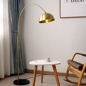 

study living room bedroom floor lamp copper Nordic vertical desk lamp contracted and contemporary lamps and lanterns