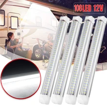 Barra de luz LED para caravana, barra de luz LED adhesiva para Interior de camión, lámpara Interior de coche, carcasa de campamento