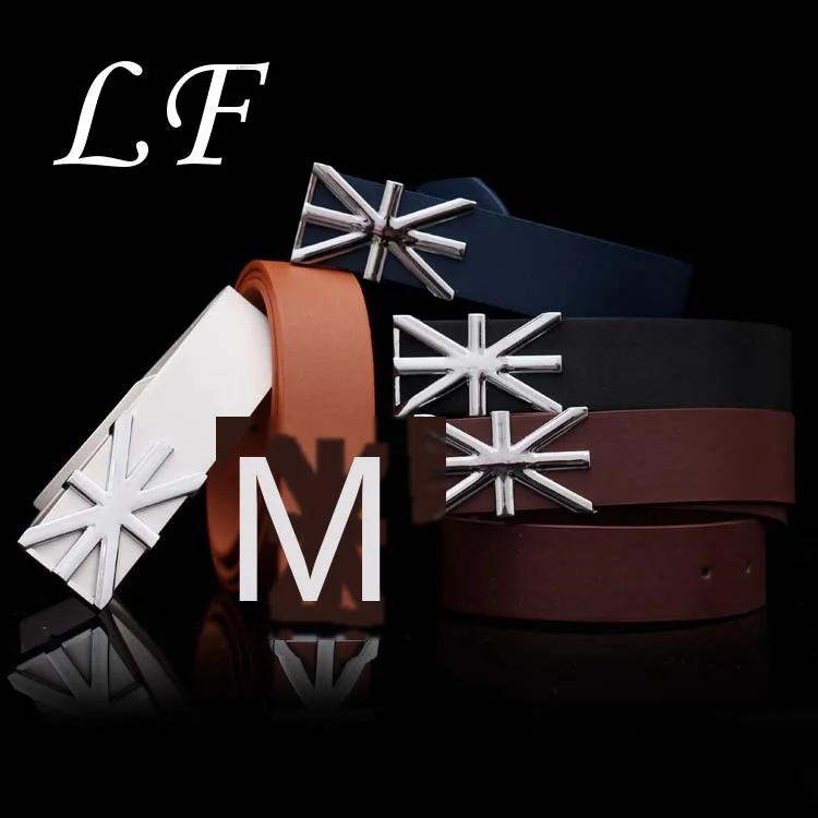 

Explosion Models Trend Belts Wild Belt Personality Fashion Letters Rice Word Smooth Buckle