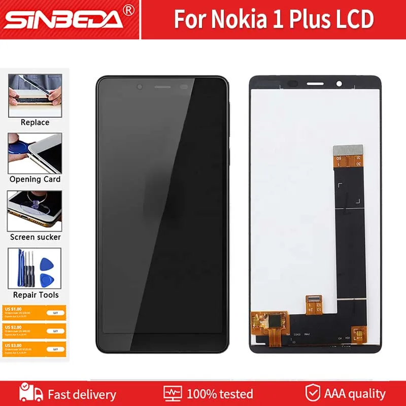 Оригинальный ЖК-дисплей 5 45 дюйма для Nokia 1 Plus Замена сенсорного экрана TA-1130 TA-1111 N1 |
