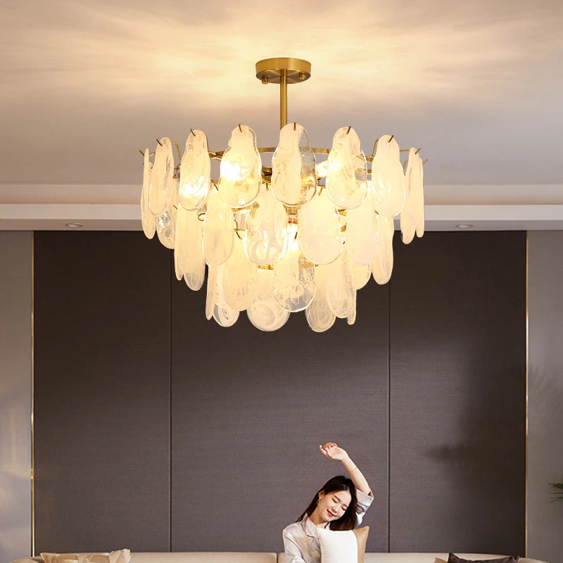 crystal ceiling lights Light Luxury Creative Chandelier Atmospheric Luxury Living Room Bedroom Study Simple Post-modern Personality Designer Lamps wood chandelier