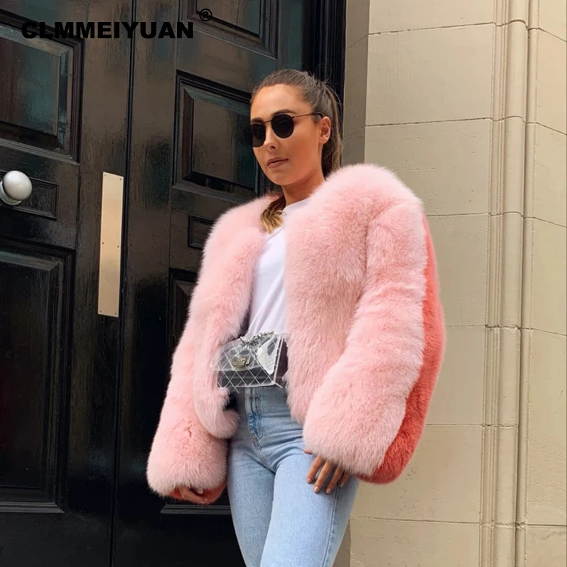 Эксклюзивный изготовленный на заказ сладкий 2 цвета лоскутное пальто из