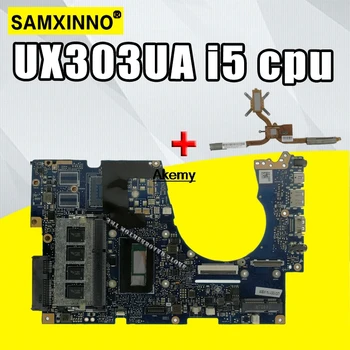 شراءل For Asus UX303UA UX303U UX303UB U303U محمول اللوحة الأم اختبار Ok GM 4 جيجابايت RAM I5-5200U وحدة المعالجة المركزية Sed-المبرد