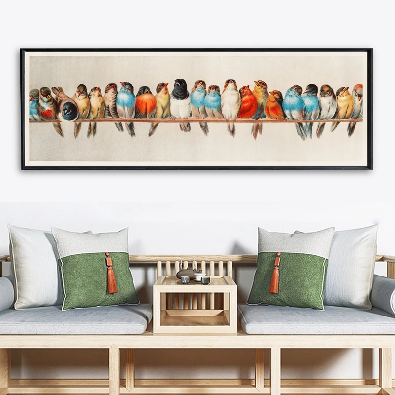 Birds Poster large Wall Art Home Decor