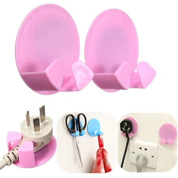 

4pcs Random Color Outlet Electric Wire Plug Holder Decor Wall Rack Safe Organizer Hook Storage Protector Rack Hander Kitche F7F2