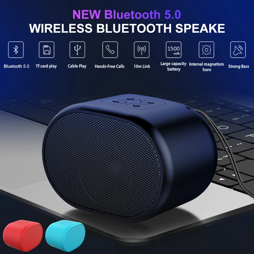 Беспроводная Bluetooth портативная мини-аудиосистема TWS сабвуфер с TF-картой аудио