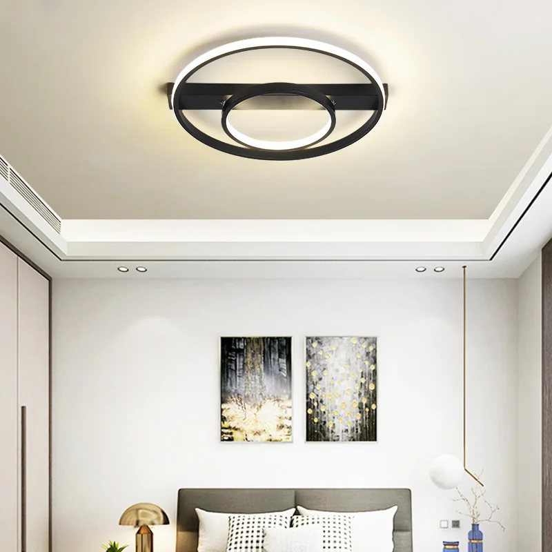 Modern LED Ceiling light for Living room bedroom Surface mounted Metal LED Round circle rings Lustre Avize LED Ceiling Lamp