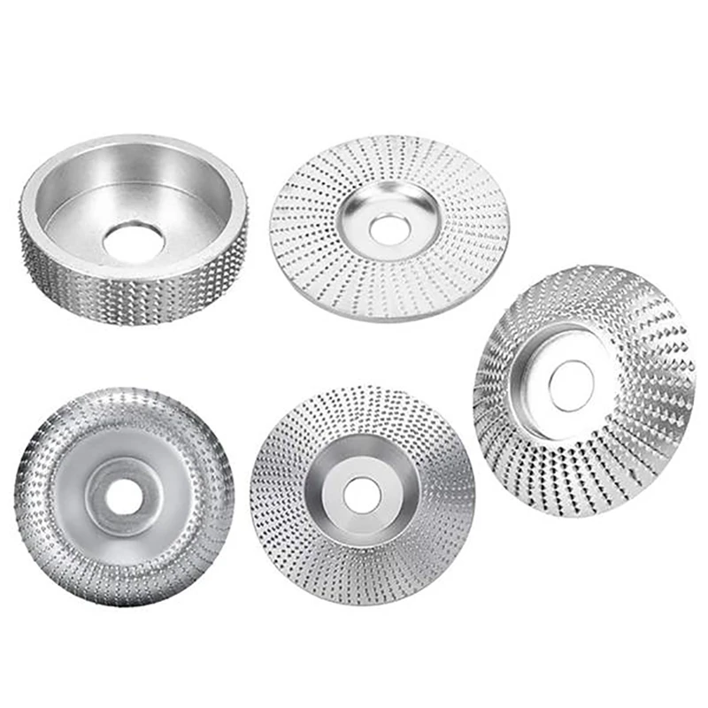 Abrasive Wheel Grinding Wheel 5Pcs Bore 22Mm Wood Grinding Polishing Wheel Rotary Disc Sanding Wood Carving Tool