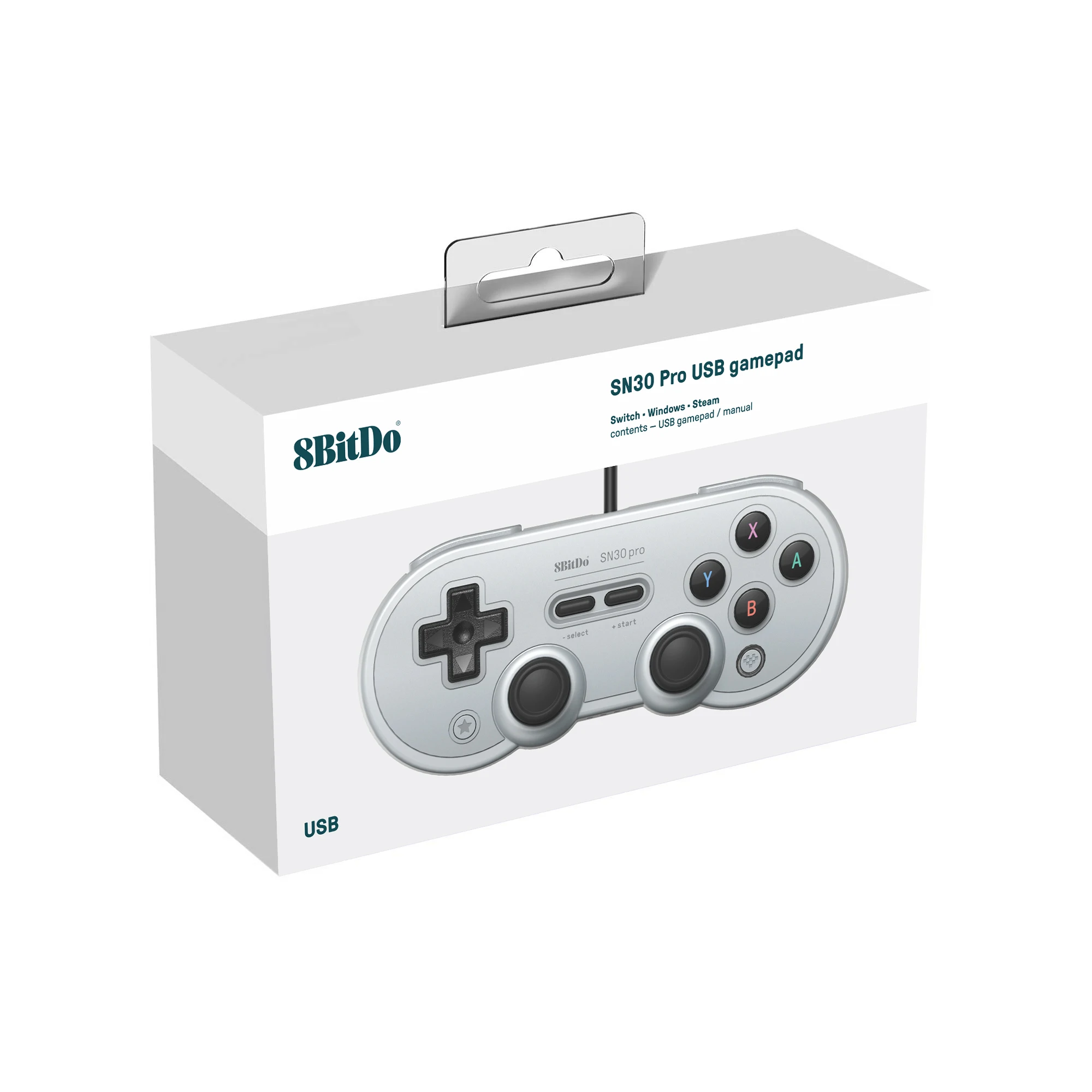 8BitDo SN30  USB е ̽ƽ  Ʈѷ, ٵ ġ   ̿ USB ̺ 