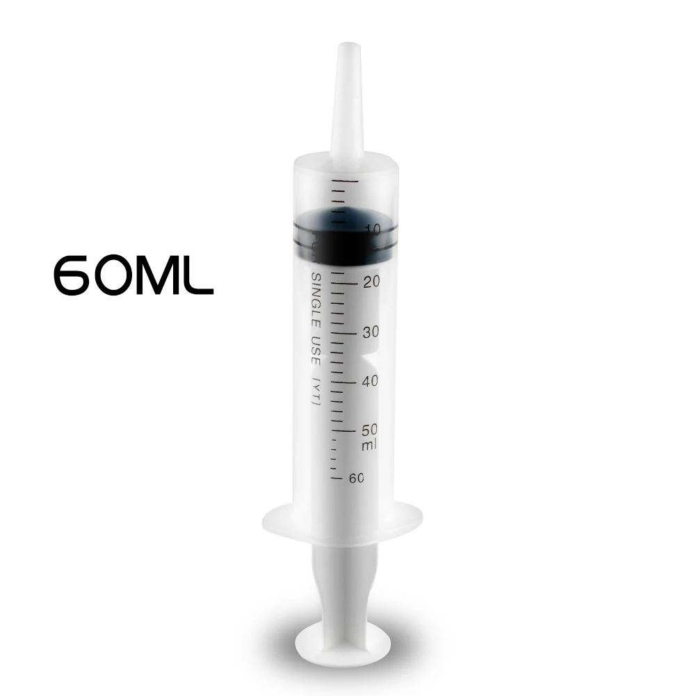 Стерильный многоразовый 60 мл пластиковый шприц медицинский для измерения гидропоники