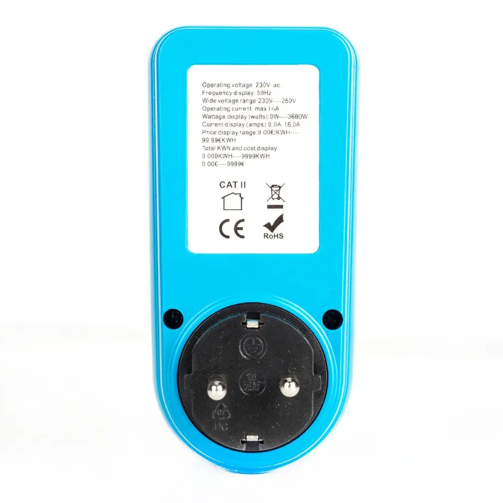 Backlight Power Metering Socket Electric Power Monitor Intelligent Billing Socket Electric Meter EU/US/UK/AU/FR/BRA Plug