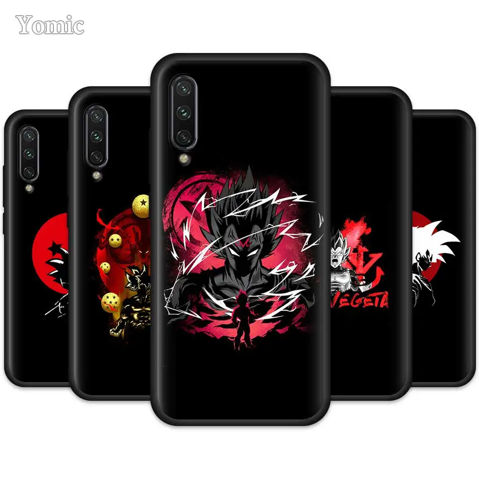 

Black Case for Xiaomi Mi A3 CC9 CC9E 9T 8 5X 6X A2 Lite A1 Redmi Note 7 8 Pro Silicone Phone Cover Dragon Ball Vegeta Goku Ozaru