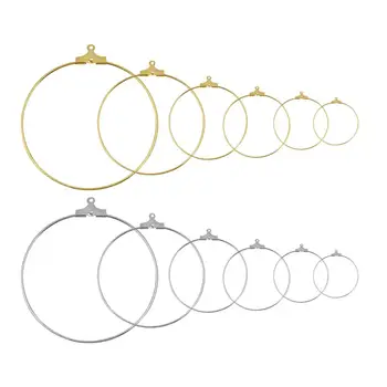 

Wholesale Oversize Big Circle Set For Hoop Earring Making Women Simple Punk Round Earrings Jewelry Jewelry Finding 30pcs /lot