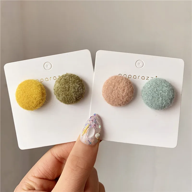 

S925 Silver Needle Korea Elegant Simple Retro Hong Kong Style Contrast Color Earrings Sweet Women's Cool Versatile Ear Stud