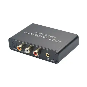 

192KHz Aluminum ARC Audio Adapter HDMI Audio Extractor Digital to Analog Audio Converter