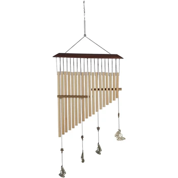 

Butterfly Wind Chimes Outdoor Soothing Tone Wooden Memorial Gift for Mothers Day, Porch, Patio, Balcony, Garden Decor