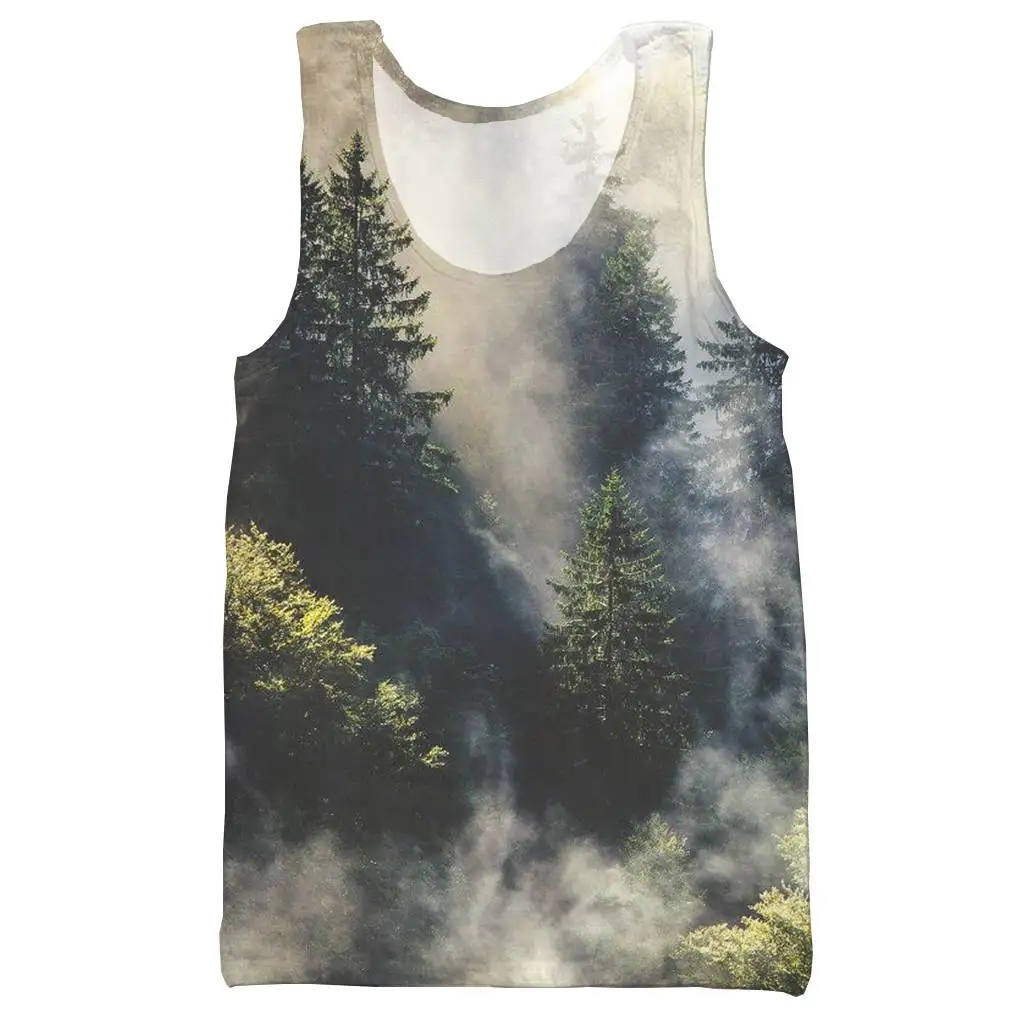Lionhead Tank Tops 3d принт жилет лес красивые майки-безрукавки для мужчин/женщин Лето o-образным вырезом без рукавов Череп рубашка тонкий хип хоп топы на бретелях - Цвет: Lionhead Tank Tops