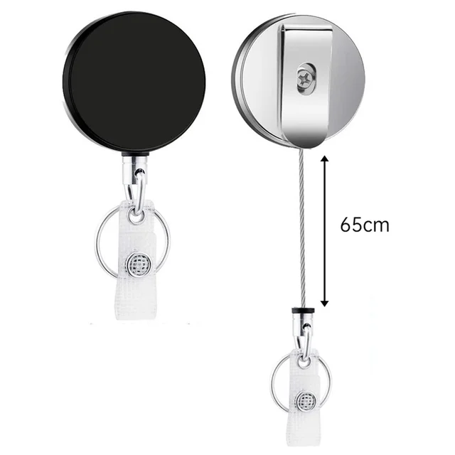 Abs Plastic Metal Retractable Pull Badge Reel For Nurse Staff Work Card  Belt Chest Pocket Clip Key Chain Pass Card Badge Lanyard - Badge Holder &  Accessories - AliExpress