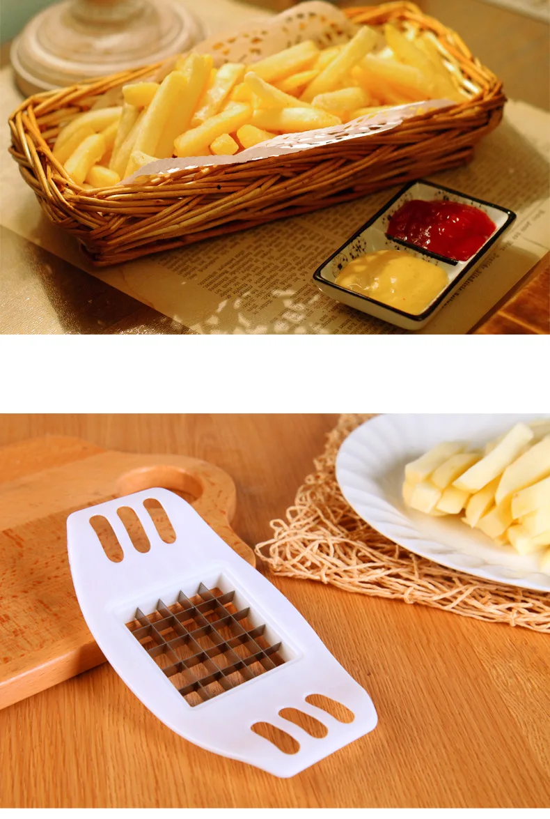 Резак для картофеля из нержавеющей стали, нарезанный на полоски, многофункциональный резак для картофельных чипсов, фруктов, для дома, кухни, инструменты для приготовления пищи, случайный цвет