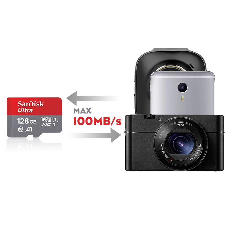 SanDisk карта памяти micro sd класс 10 100% ГБ 512 400 256 200 64 32 16 ГБ|Карты памяти| |