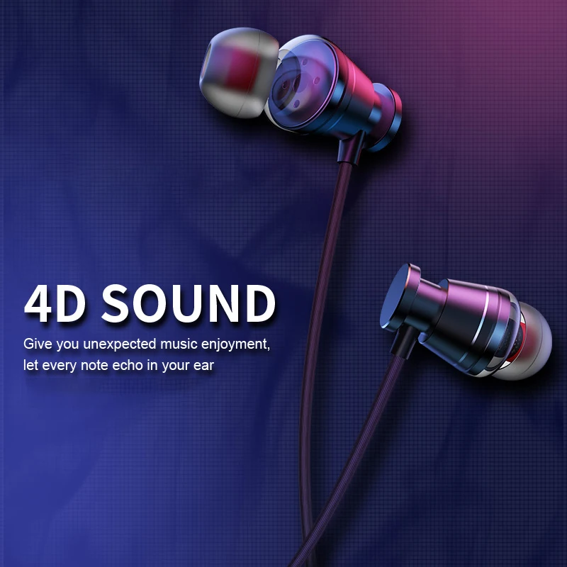 Проводные наушники вкладыши 3 5 мм Hi Fi гарнитура 4D стерео с микрофоном и