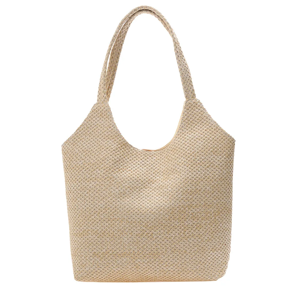 Fashion Rattan Women Shoulder Bags Straw Woven Female Handbags Large