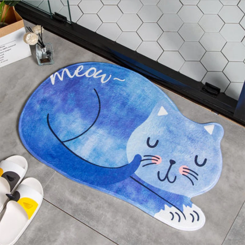 

ZDAAZV Modern Bath Mats Cartoon Bathroom Absorbent Non-slip Carpet Mat Tapetes Rugs for Bedroom/Living Room Entrance Floor Mat