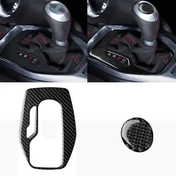 

2Pcs Carbon Fiber Car Gear Shifts Panel Stickers Set Protective Sticker for C-hevrolet Camaro 17-19 Car Accessories Interior