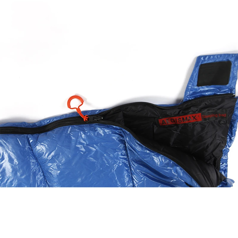Rectangle Blue Sleeping Bag Ultra-light Envelope type White Duck Down Camping Hiking Outdoor Sleeping Bag