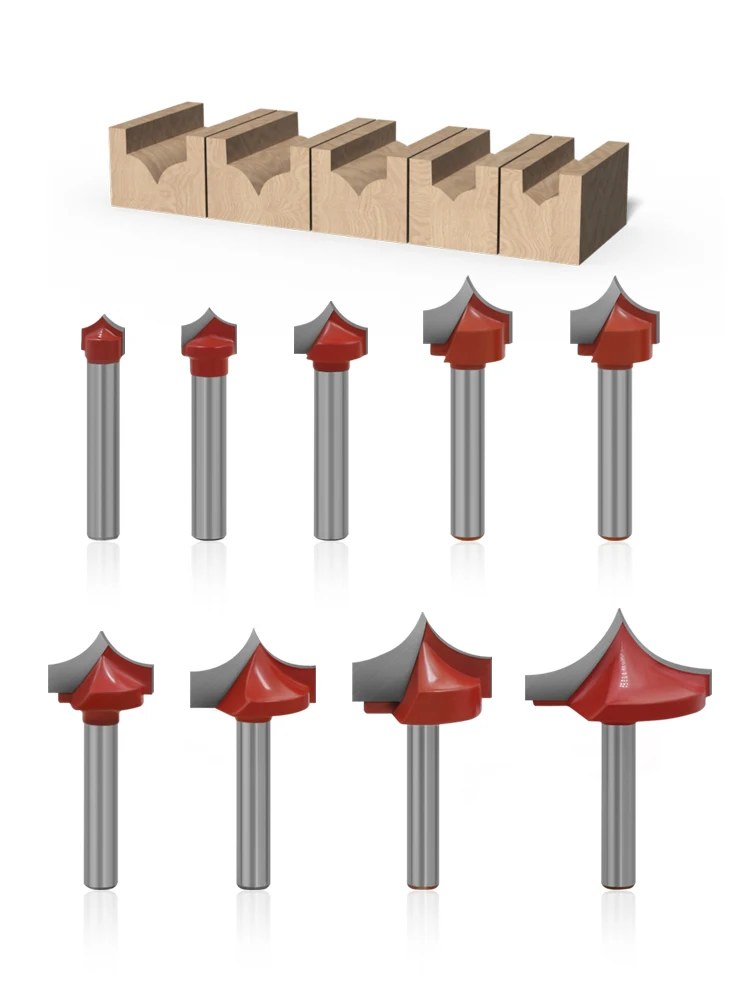 LA VIE 1pc 6mm Shank CNC Round Nose Bits Round Point Cut Bit Shaker Sharp Cutter Solid Carbide Tools for Woodworking MC06006