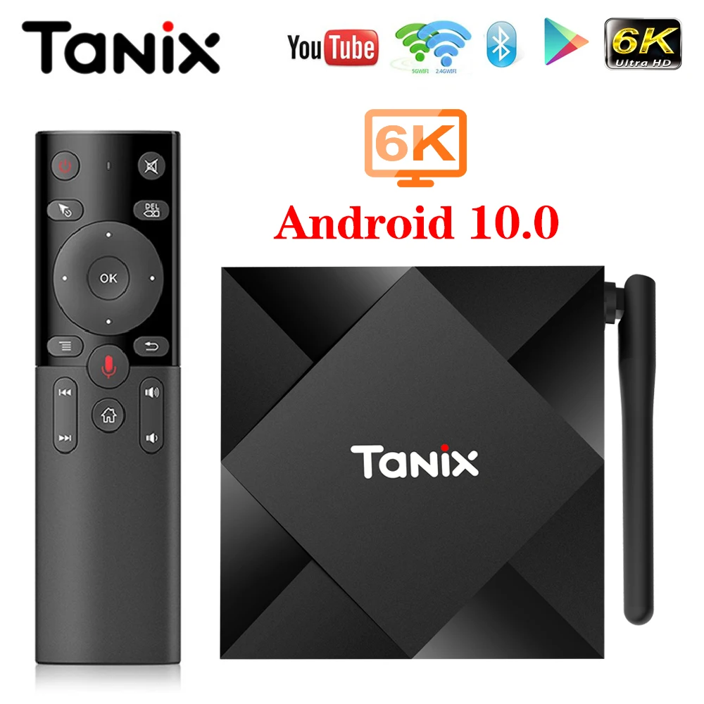 Tanix TX6S TV Box Android 10 4GB 64GB Allwinner H616 Quad Core 6K H.265 Dual Wifi Google Player Set Top Box TX6 Android 10.0