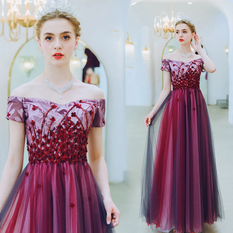 SSYfashion вырез лодочкой с открытыми плечами, на шнуровке, до пола, Длина длинные бокалы под вино вечернее платье для вечеринки, официального приема торжественное платье