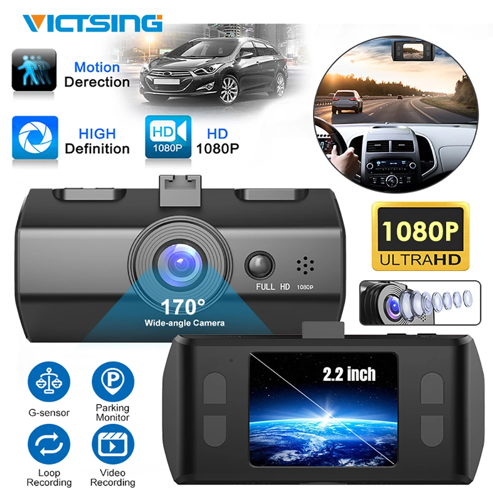 VicTsing Автомобильный видеорегистратор ночного видения HD 1080P для вождения автомобиля, видеорегистратор, g-сенсор, камера ночного видения, виде... VicTsing Автомобильный видеорегистратор ночного видения HD 1080P для вождения автомобиля, видеорегистратор, g-сенсор, камера ночного видения, виде...