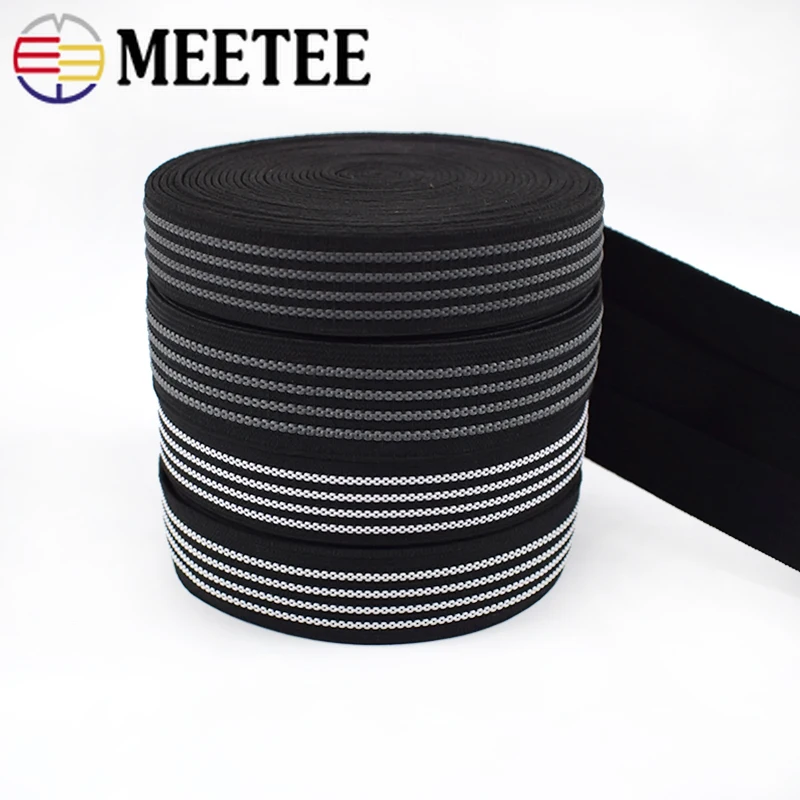 20/25mm 10/20M Anti-slip Elastic Bands White Black Rubber Material for Shoe Belt Backpack Waist Belts Sewing DIY Craft Accessory | Дом и сад