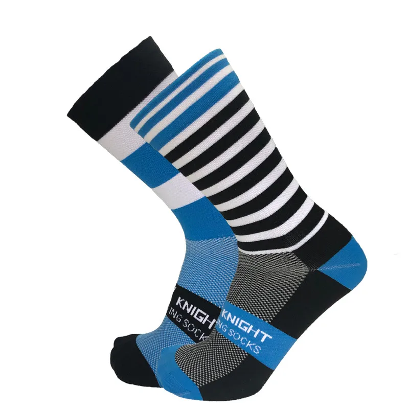 SKYKNIGHT профессиональные велосипедные носки в полоску защищают ноги дышащий фитиль-носок Открытый Дорожный велосипед нейлоновые носки велосипедные аксессуары - Цвет: Black blue